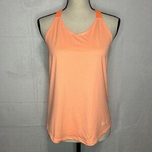 Nike DriFit Women’s Workout Tank Loose Thick Strap Size S Peachy Orange